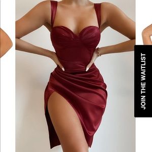 Heiress Red Draped Corset Dress